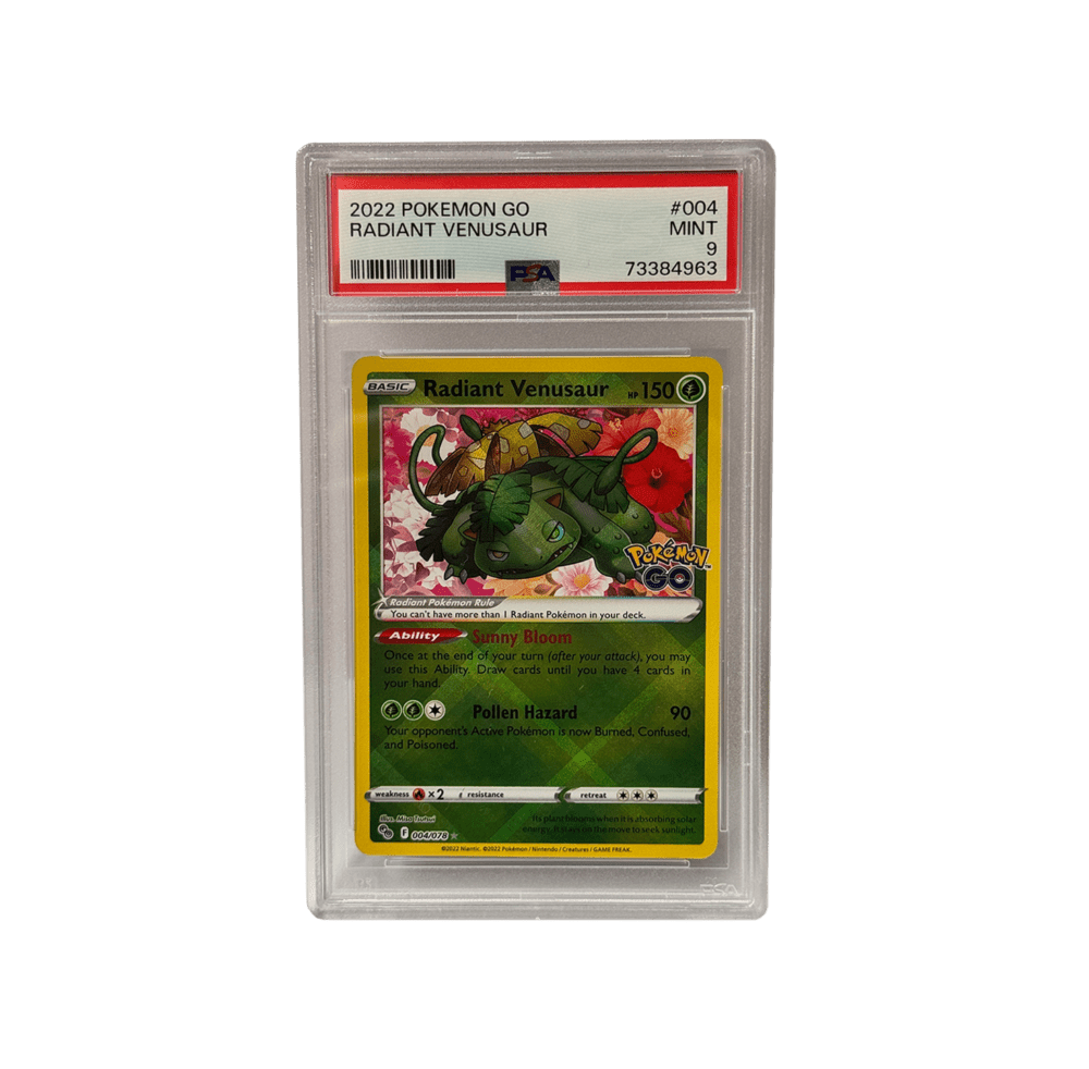 Radiant Venusaur - PSA Graded Mint 9 - Pokémon GO #004