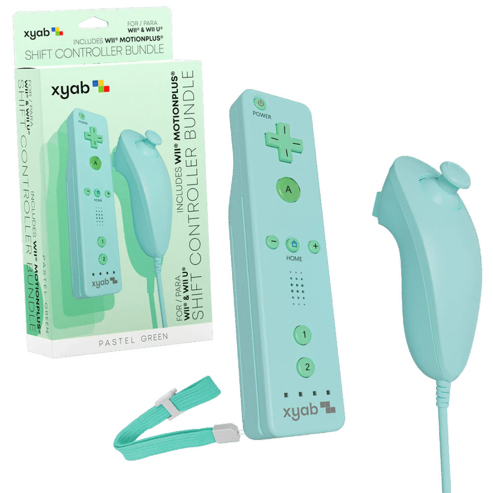 XYAB SHIFT Wireless Controller Bundle – Wii® / Wii U® (Pastel Green)