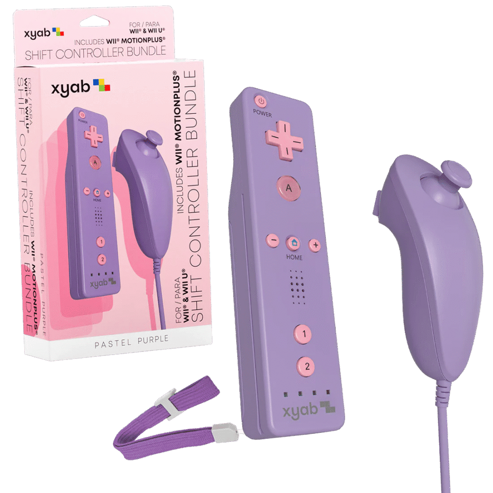 XYAB SHIFT Wireless Controller Bundle – Wii® / Wii U® (Retro Purple)